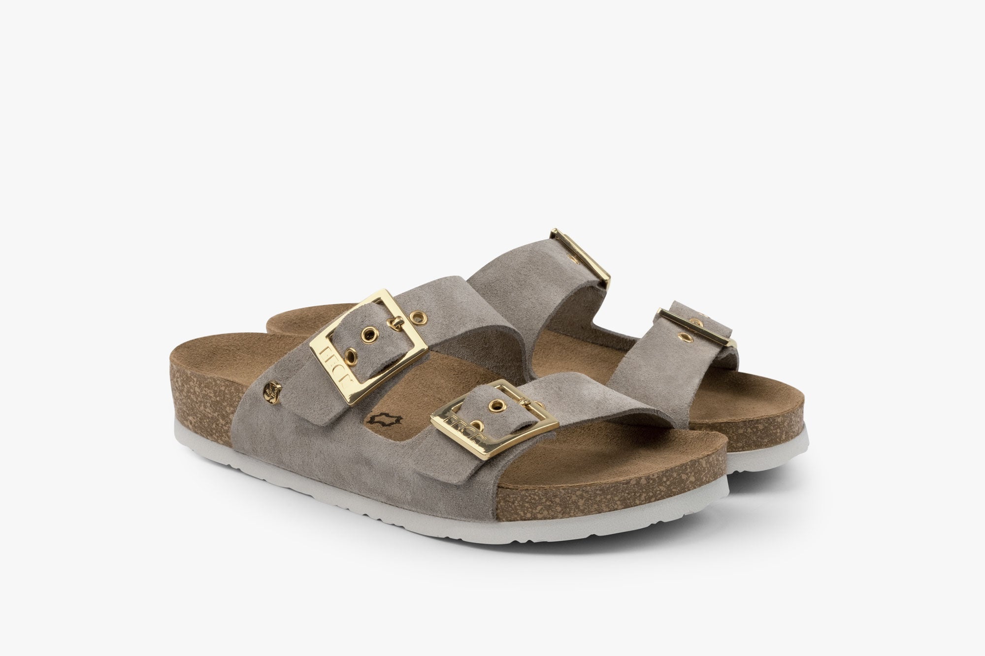 Orbita dame sandal i ruskind - grå