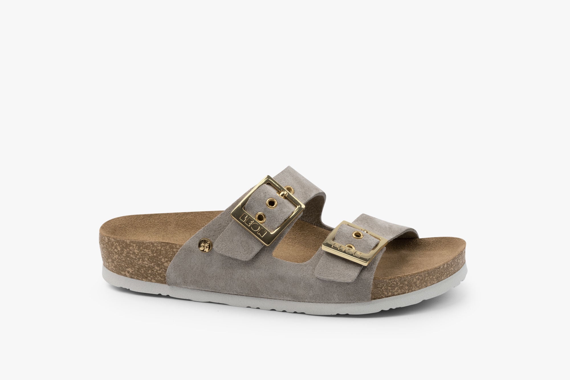 Orbita dame sandal i ruskind - grå