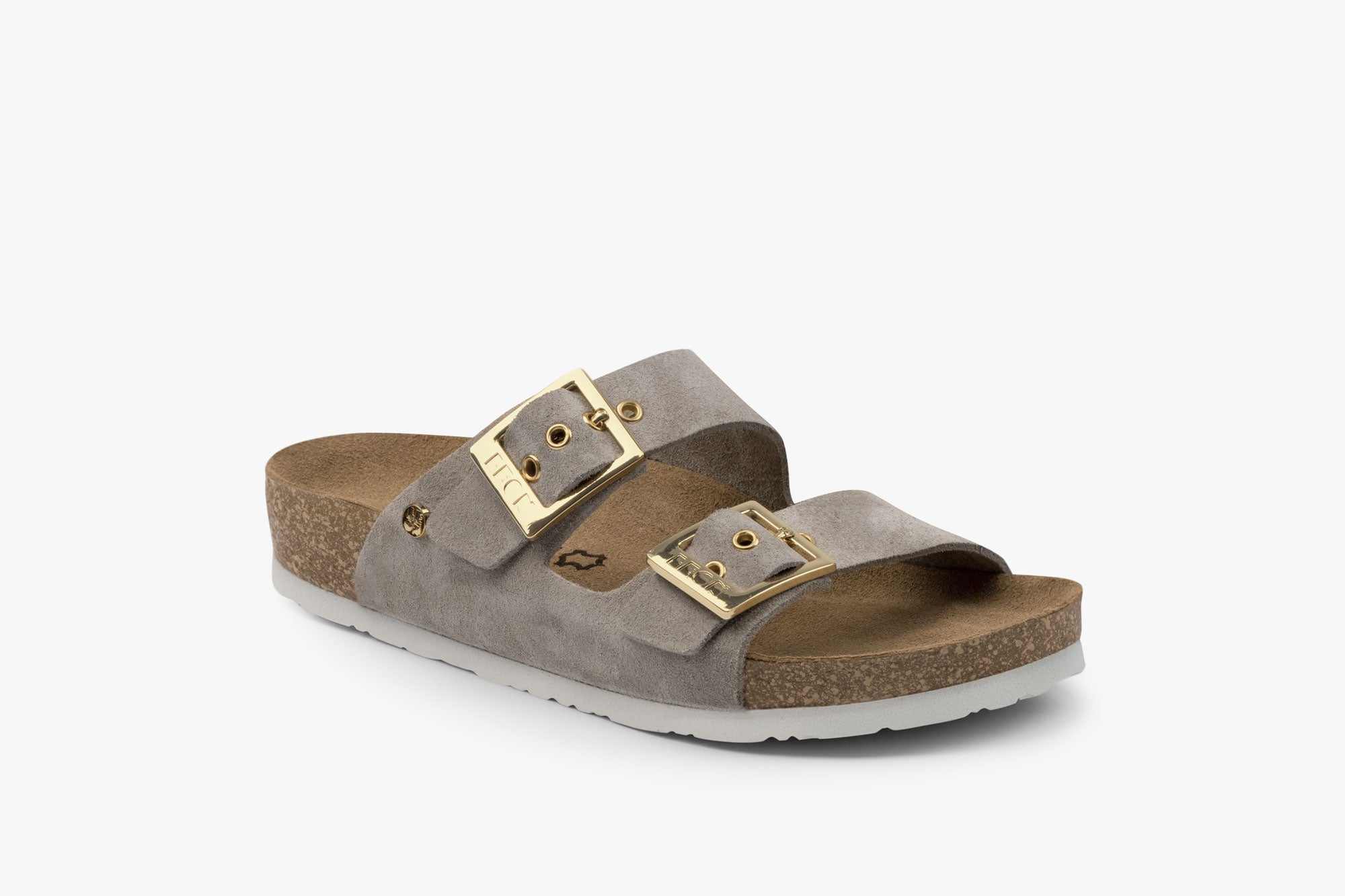 Orbita dame sandal i ruskind - grå