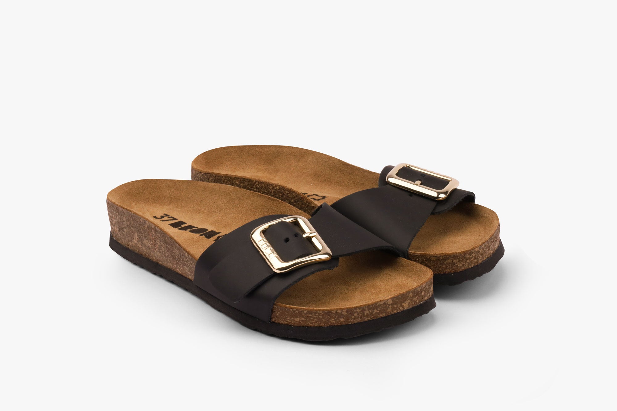 Mia dame læder sandal - sort