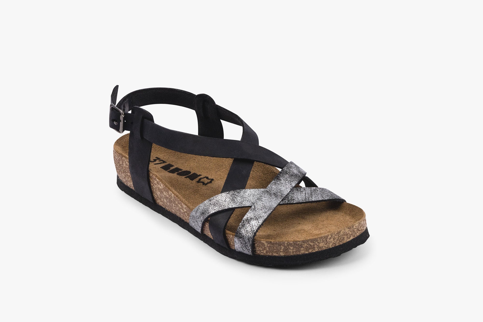 Vivian dame læder sandaler - sort