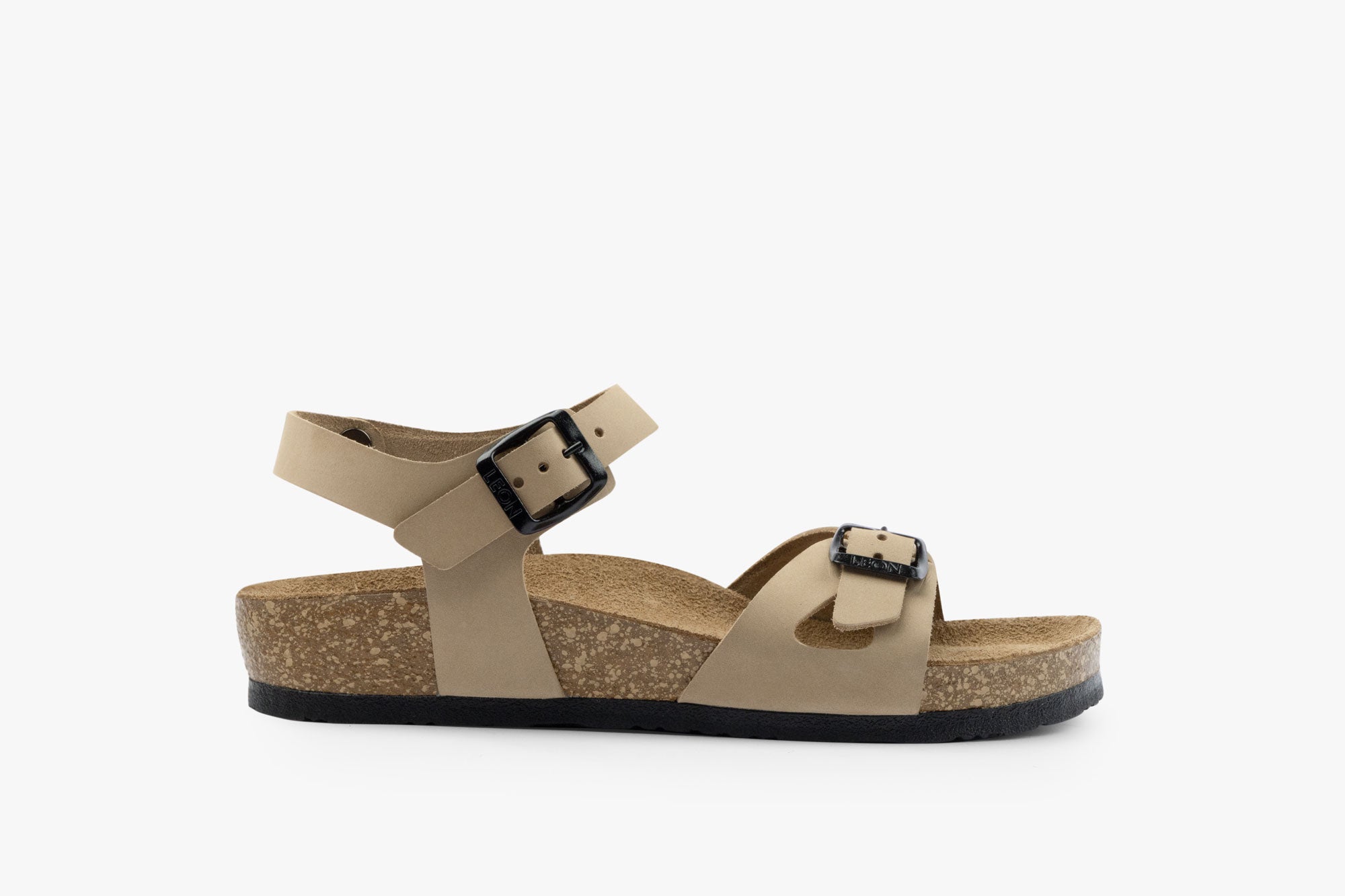 Root dame læder sandal - beige
