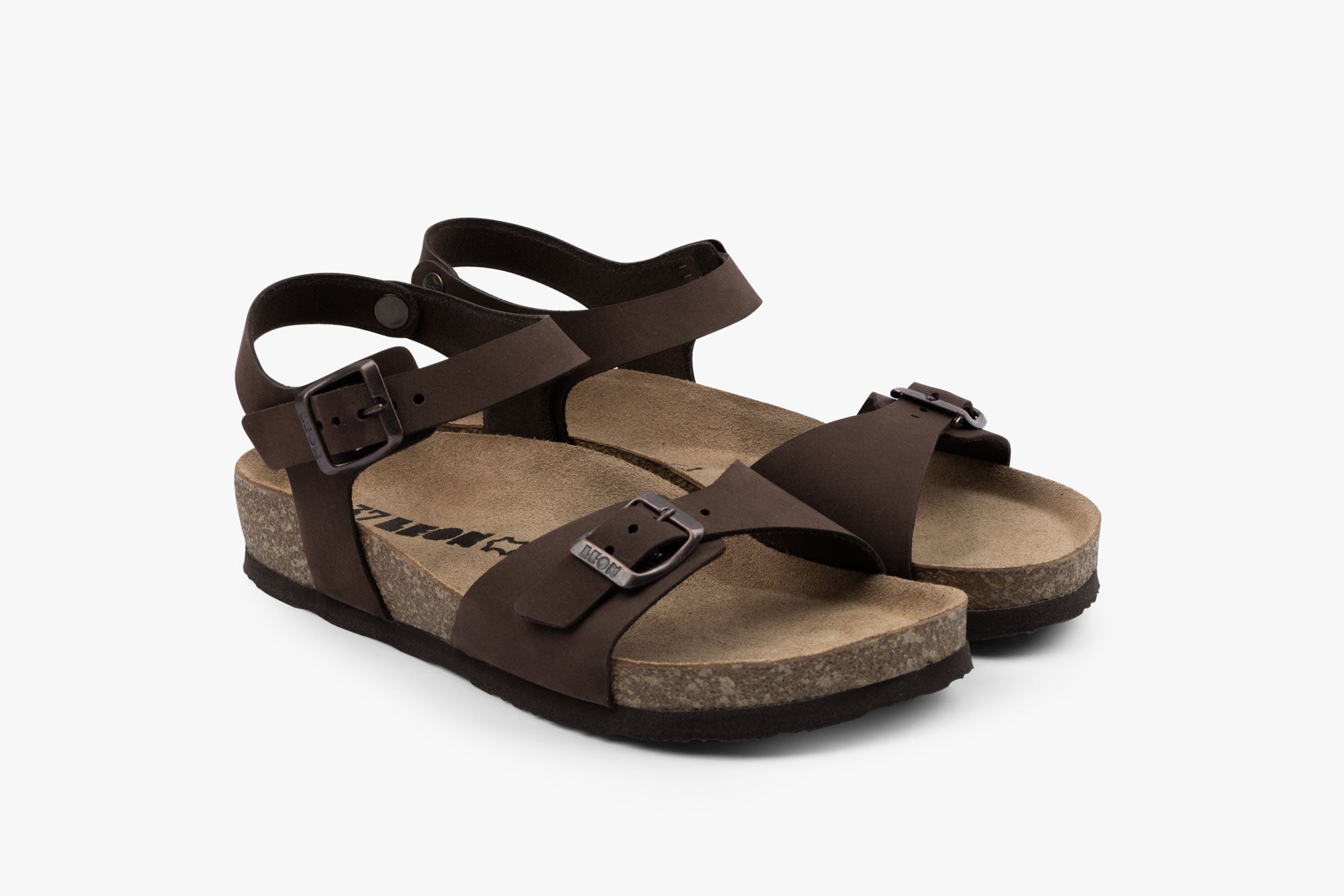 Root dame læder sandal - brun
