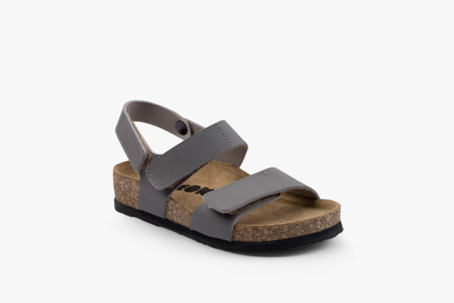 Elio børne læder sandal - grå