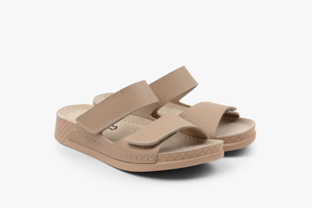 Motio dame læder sandal - beige