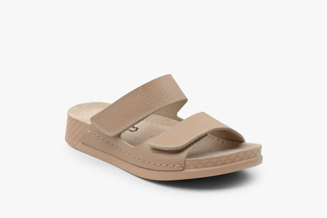 Motio dame læder sandal - beige