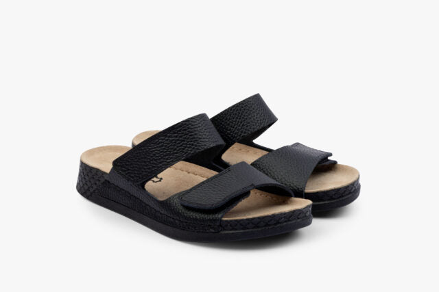 Motio dame læder sandal - sort