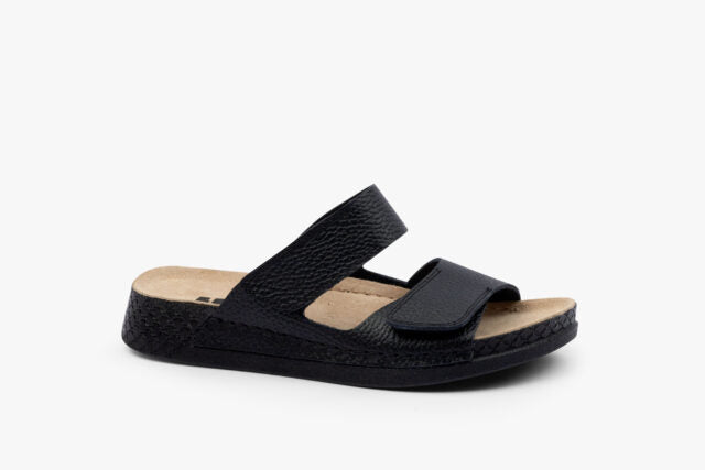 Motio dame læder sandal - sort