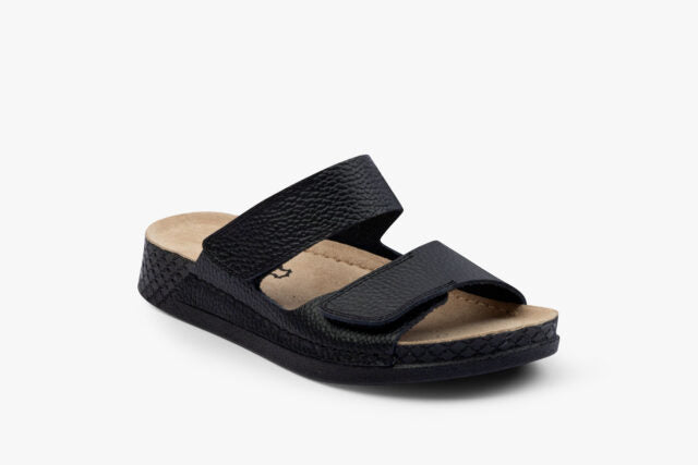 Motio dame læder sandal - sort