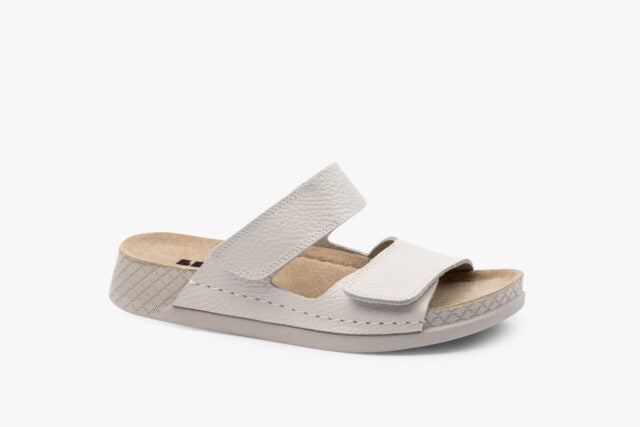 Motio dame læder sandal - råhvid