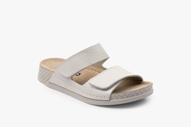 Motio dame læder sandal - råhvid
