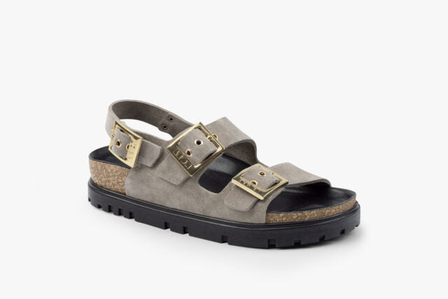 Nyx dame sandal i ruskind - grå