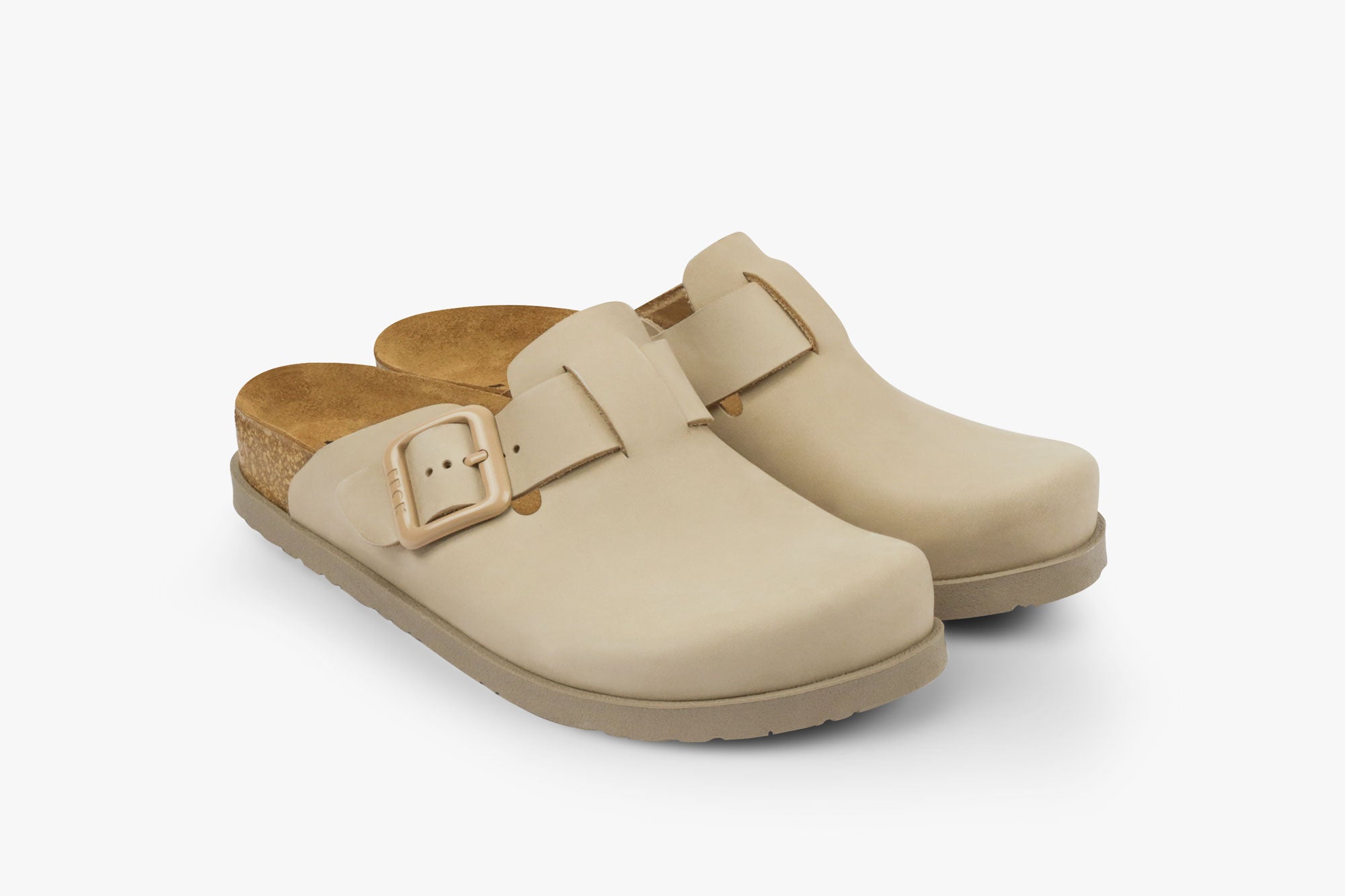 Zira II dame læder clogs - beige