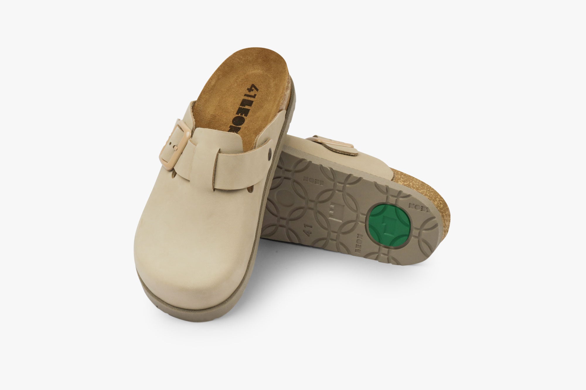 Zira II dame læder clogs - beige