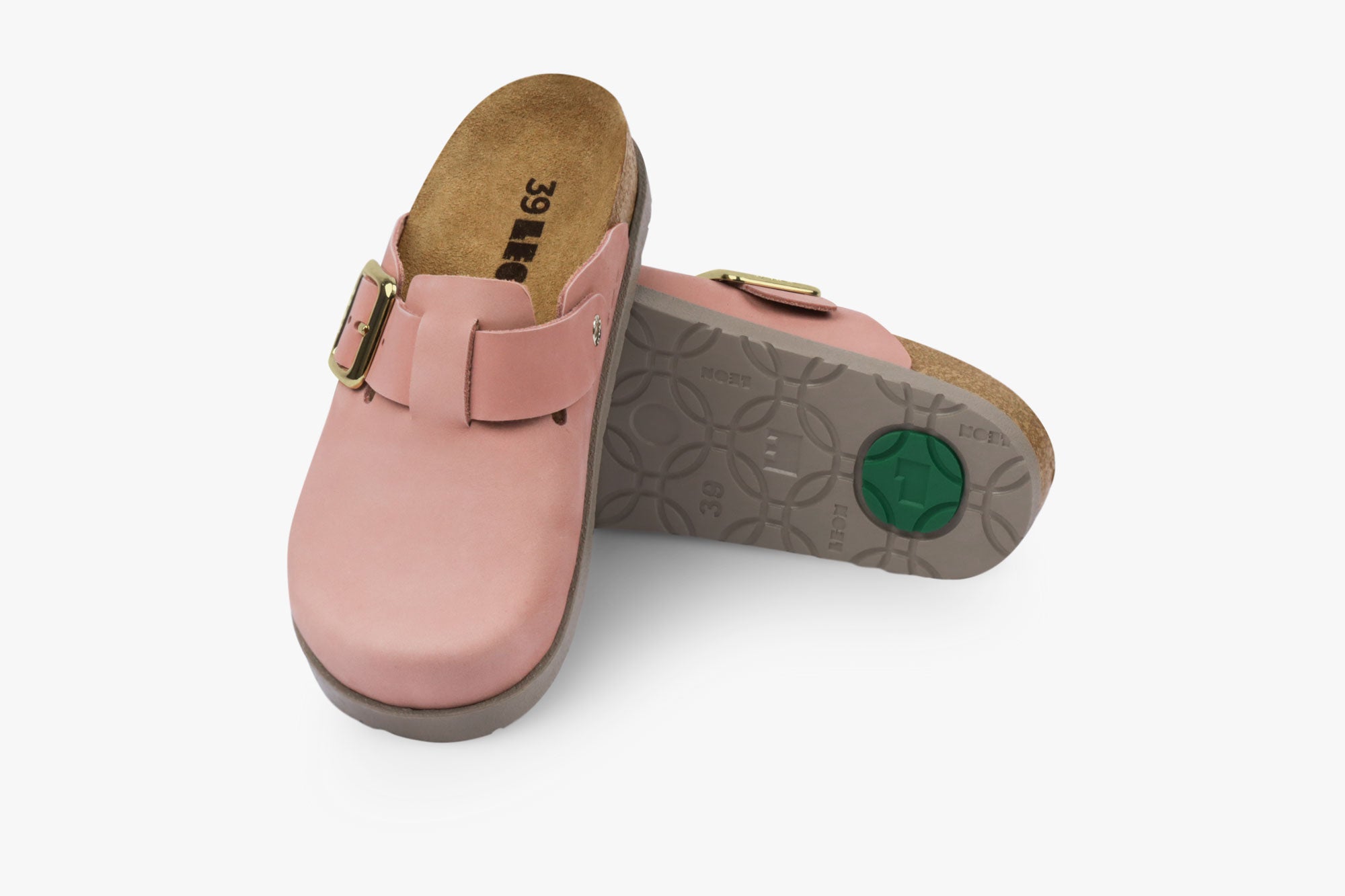 Zira II dame læder clogs - rosa