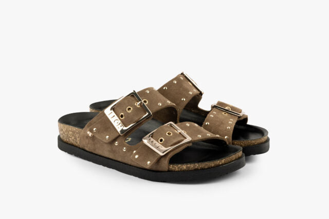 Axia dame læder sandal  - brun
