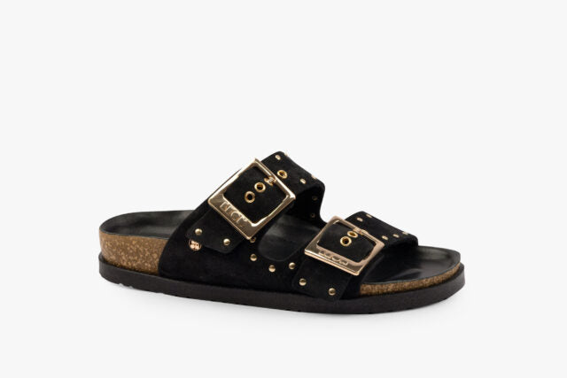 Axia dame læder sandal  - sort