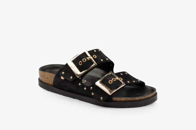 Axia dame læder sandal  - sort