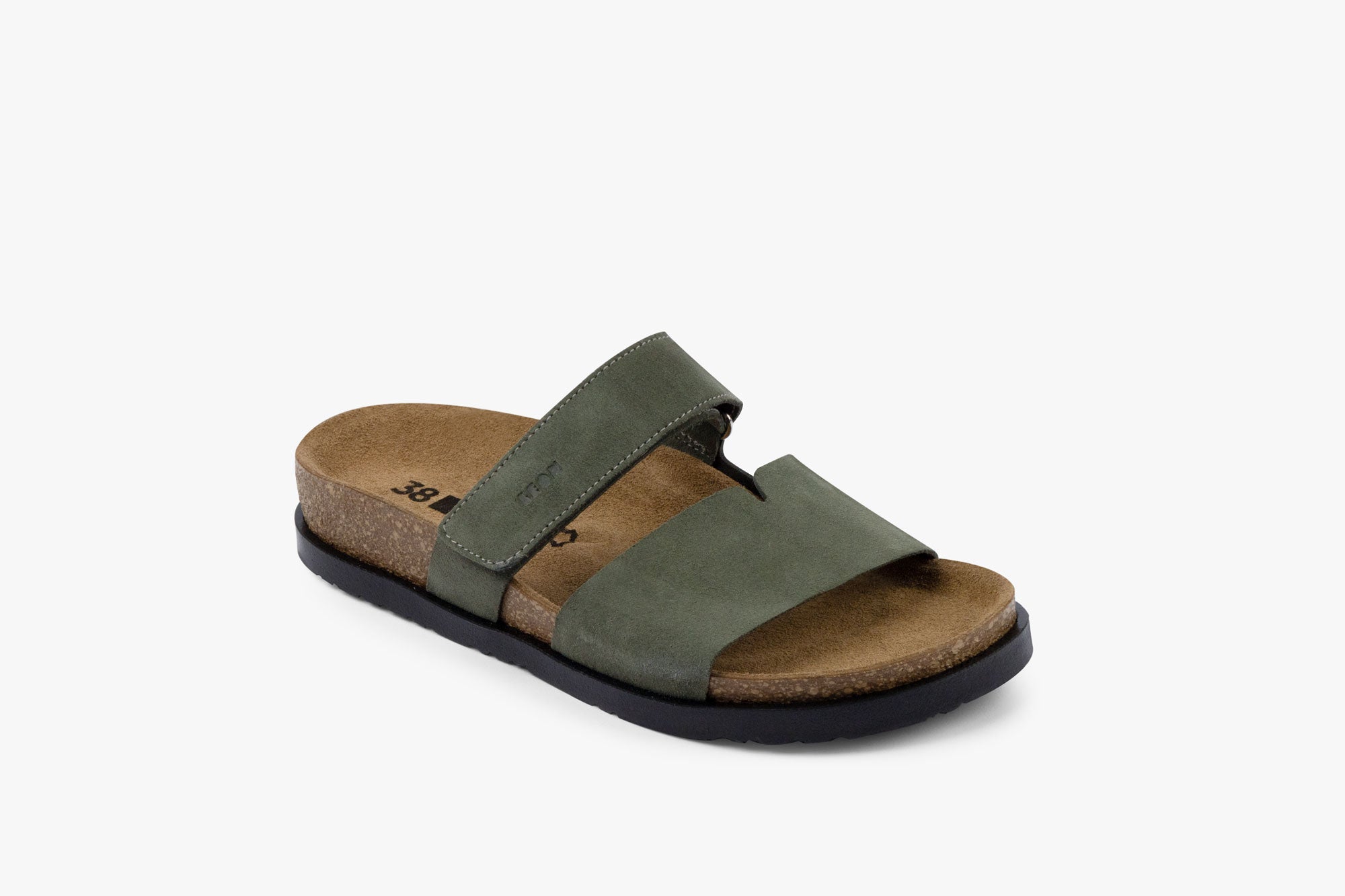 Gaia dame læder sandal - grøn