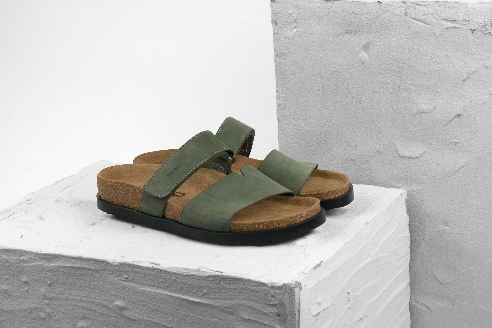 Gaia dame læder sandal - grøn