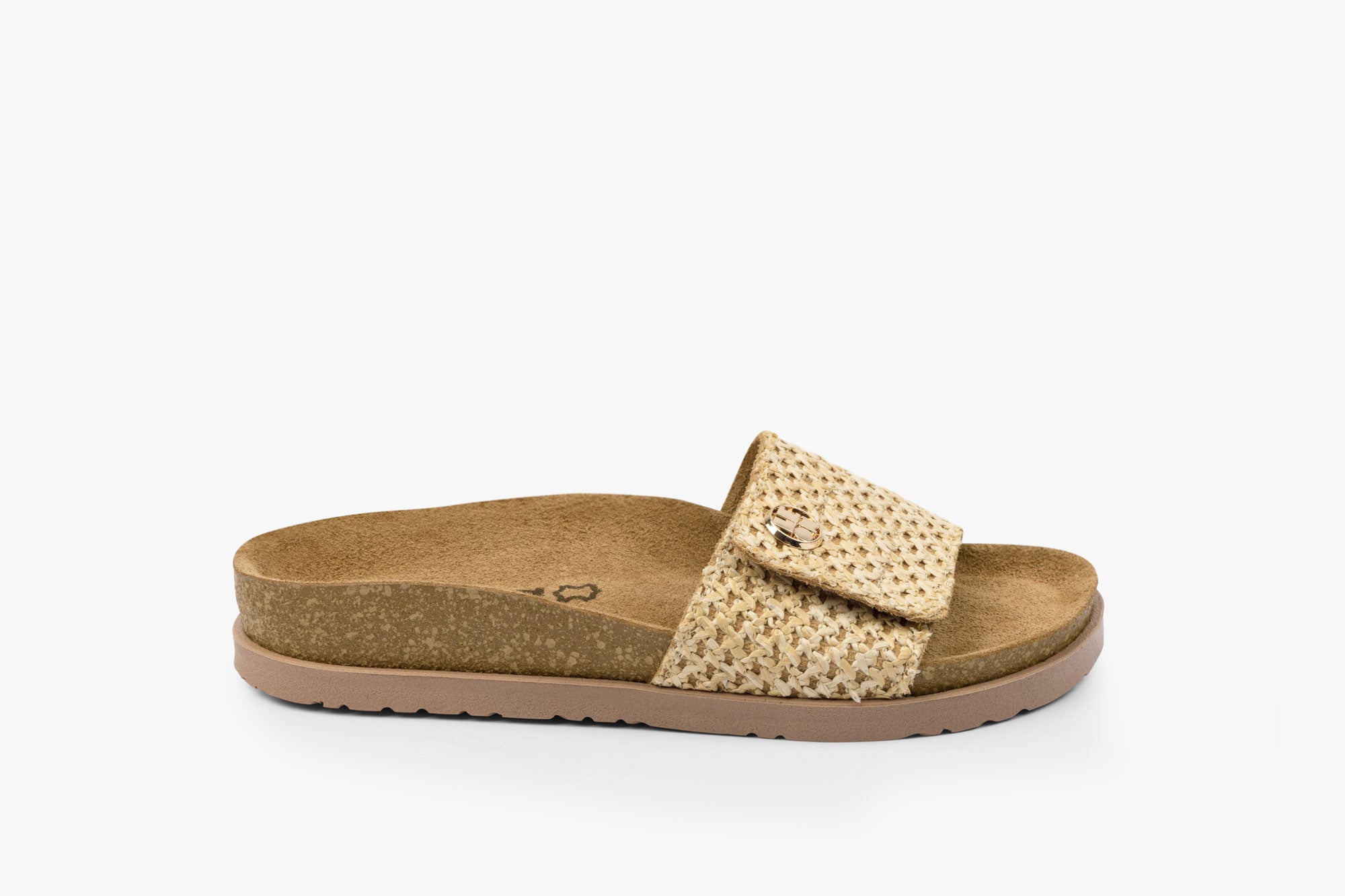 Avera dame sandal i læderflet - beige