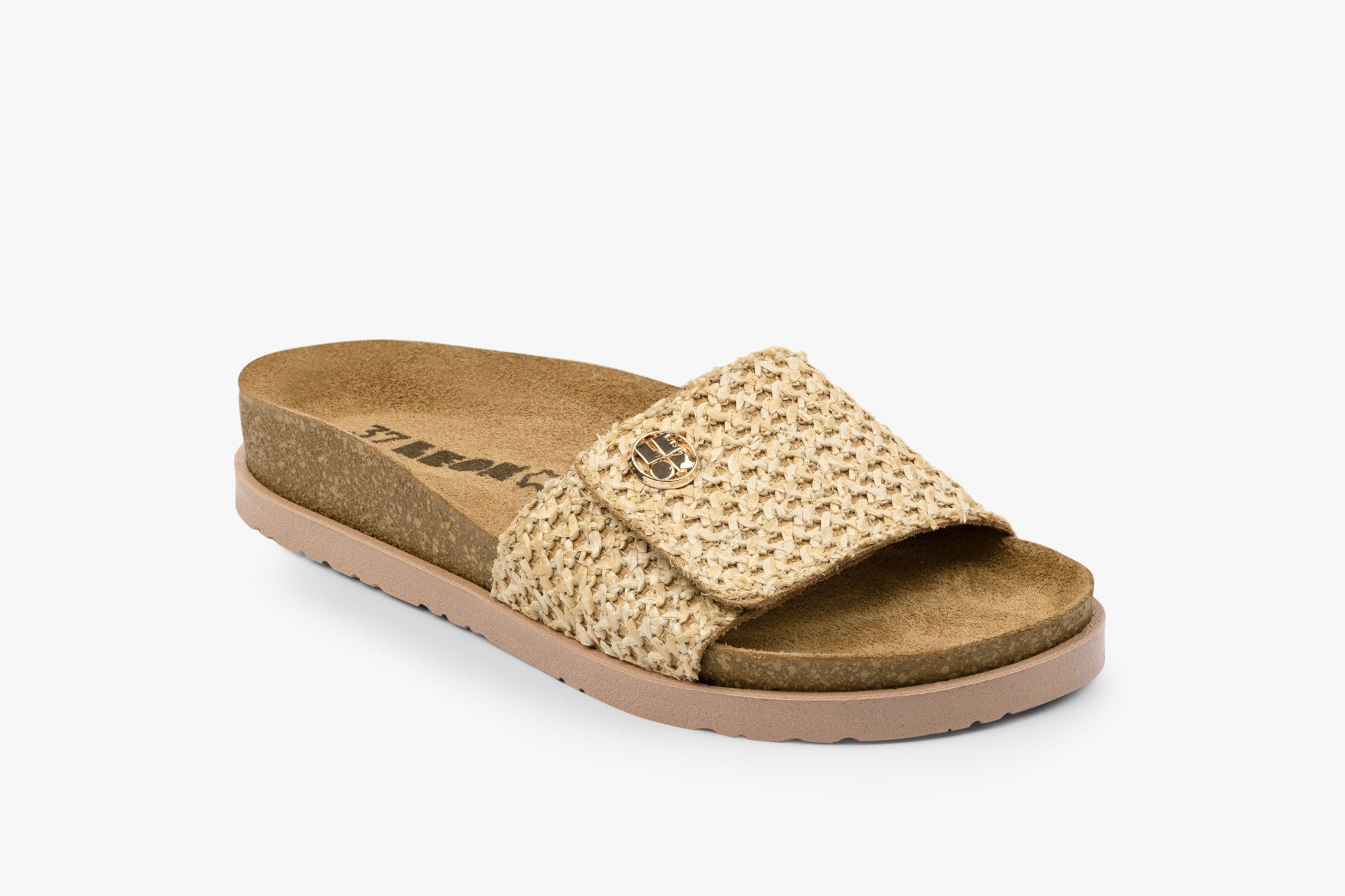 Avera dame sandal i læderflet - beige