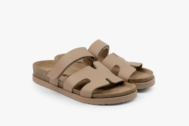 Axis dame læder sandal - beige