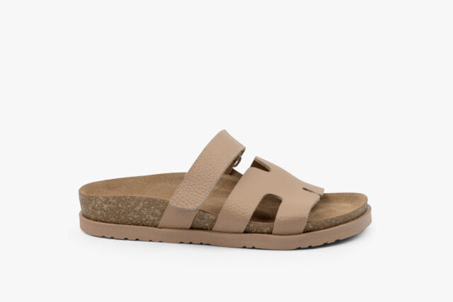 Axis dame læder sandal - beige