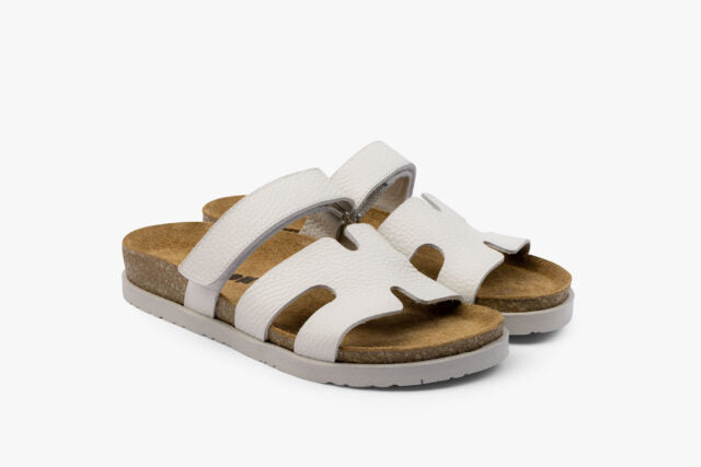 Axis dame læder sandal - råhvid