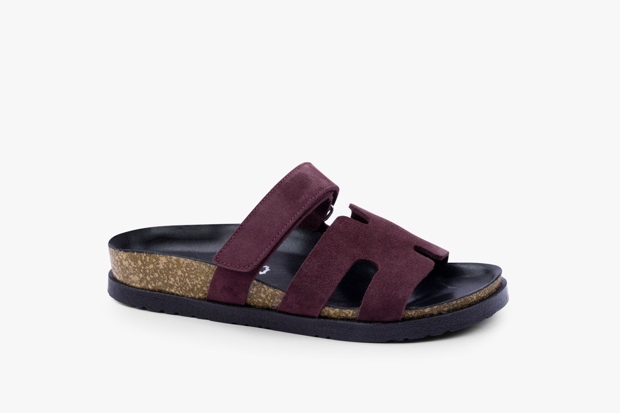 Morphio dame sandal i ruskind - bordeaux