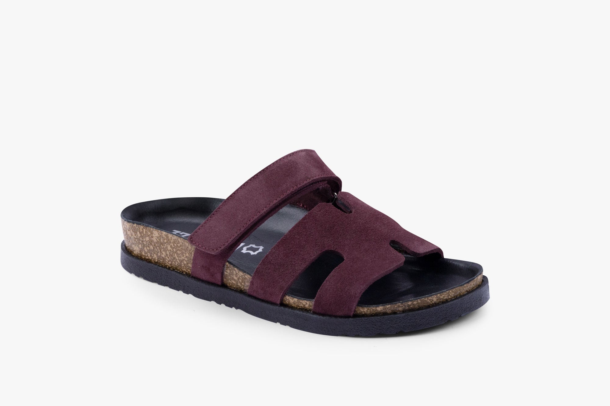 Morphio dame sandal i ruskind - bordeaux