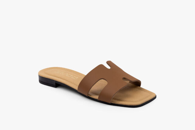 Hera dame læder sandal - brun