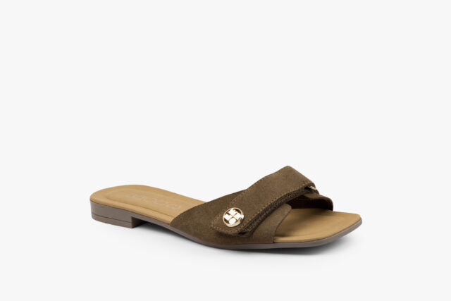 Virea dame sandal i ruskind - brun