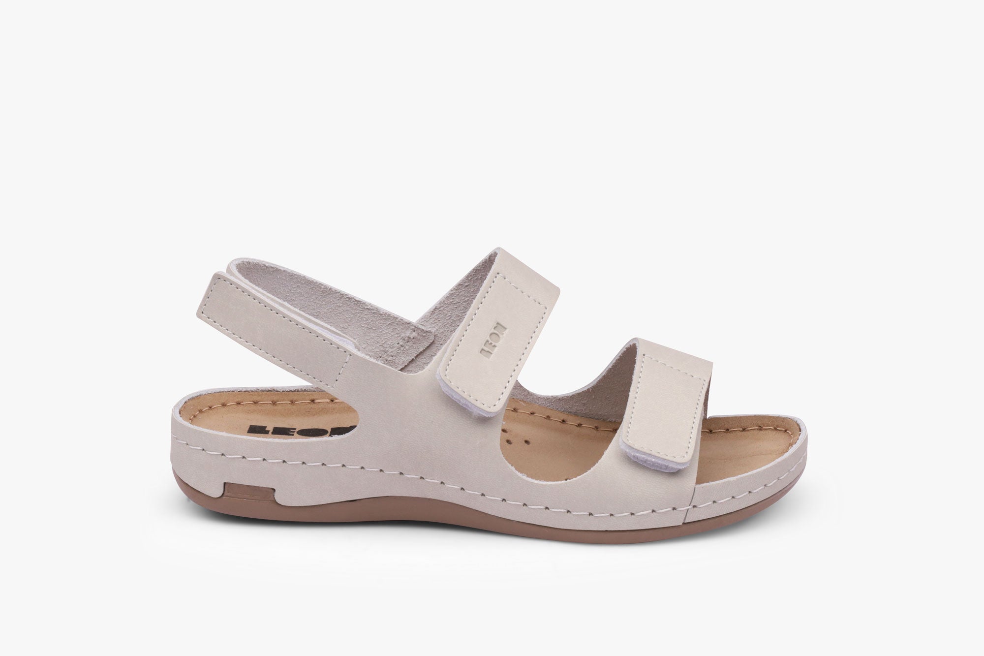 Bella dame læder sandal - råhvid