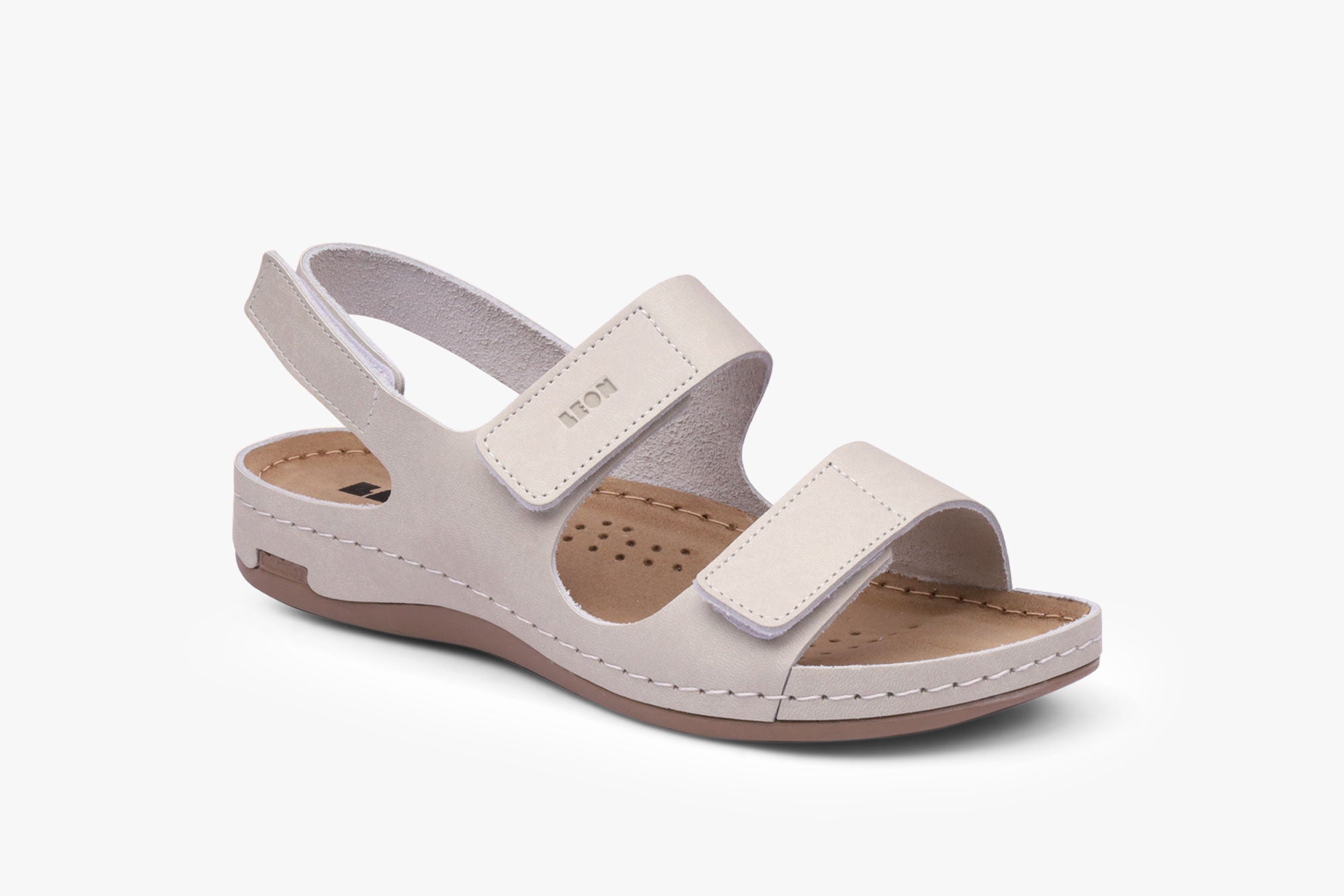 Bella dame læder sandal - råhvid