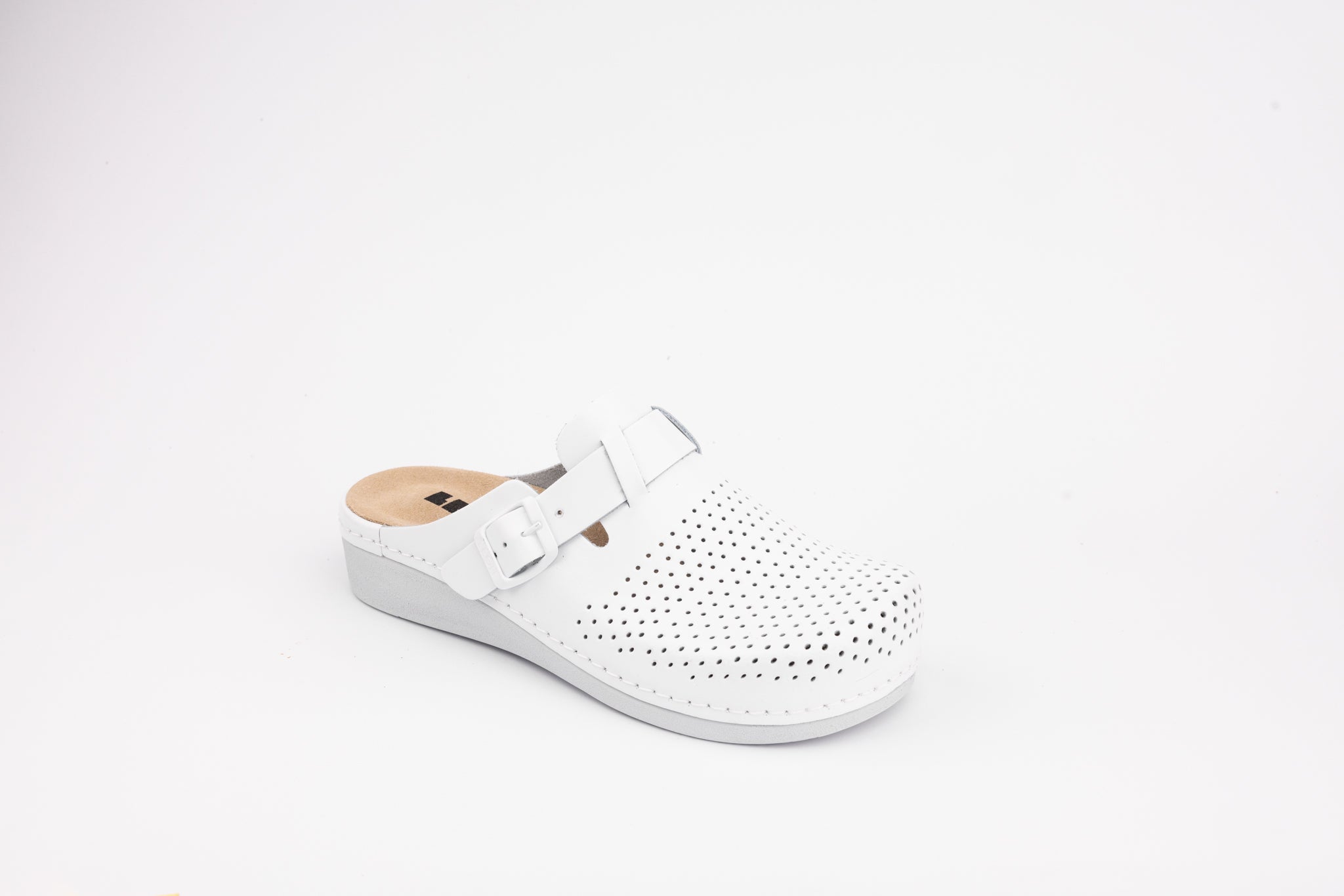 Nora IV Læder Clogs - Hvid