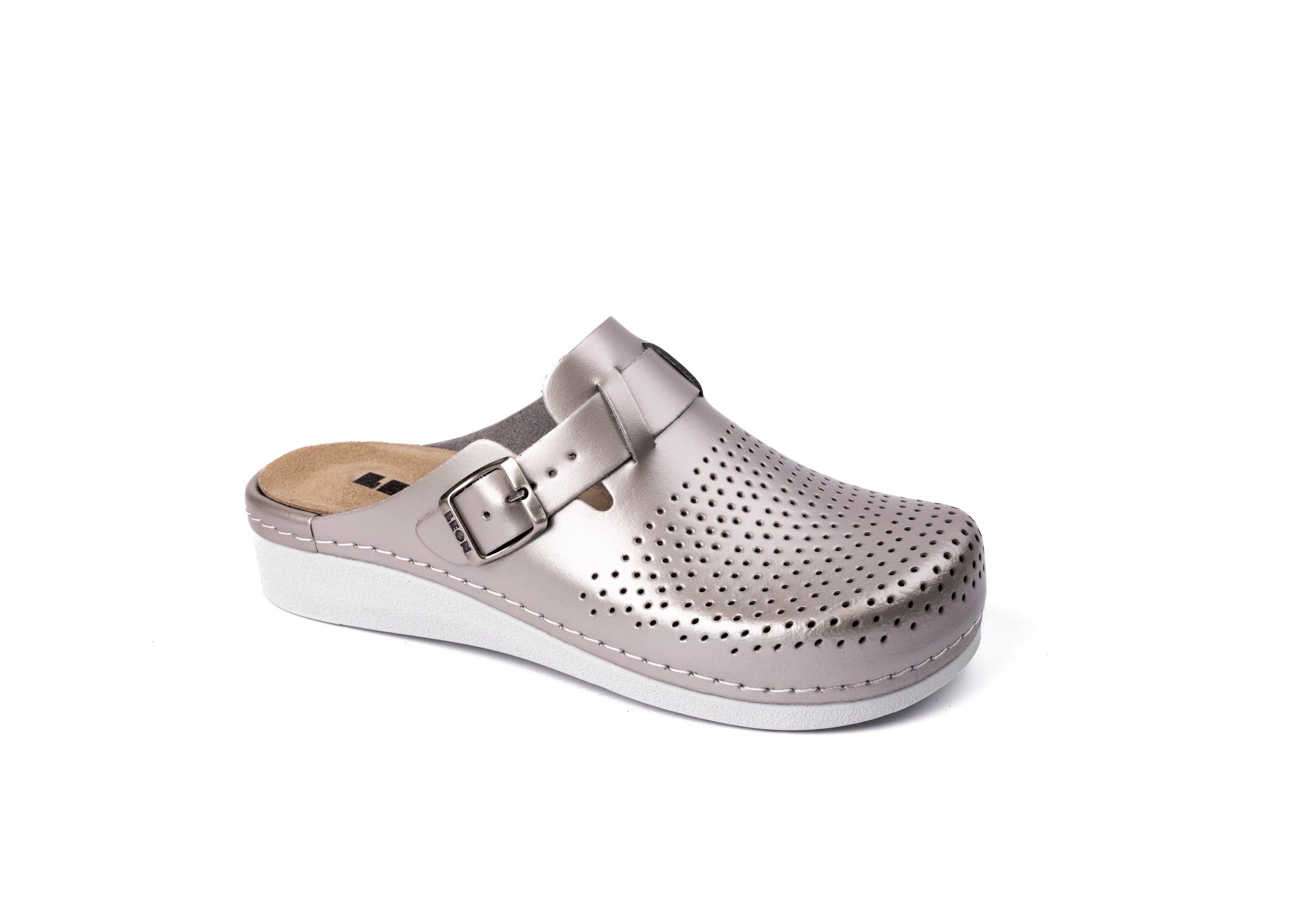 Nora IV Læder Clogs - Champagne
