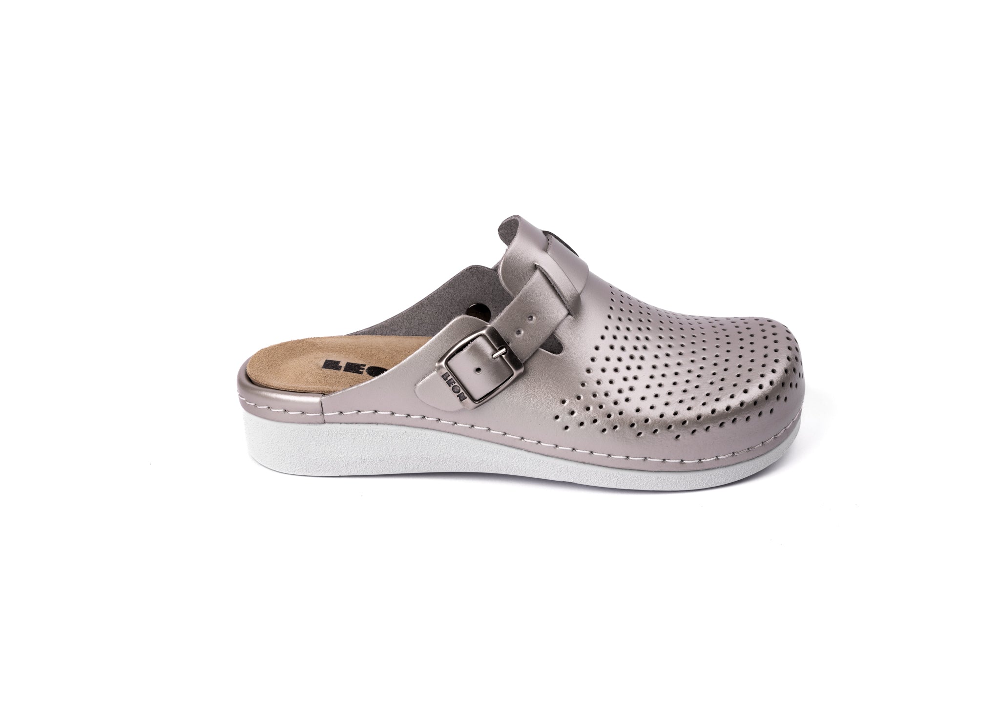 Nora IV Læder Clogs - Champagne
