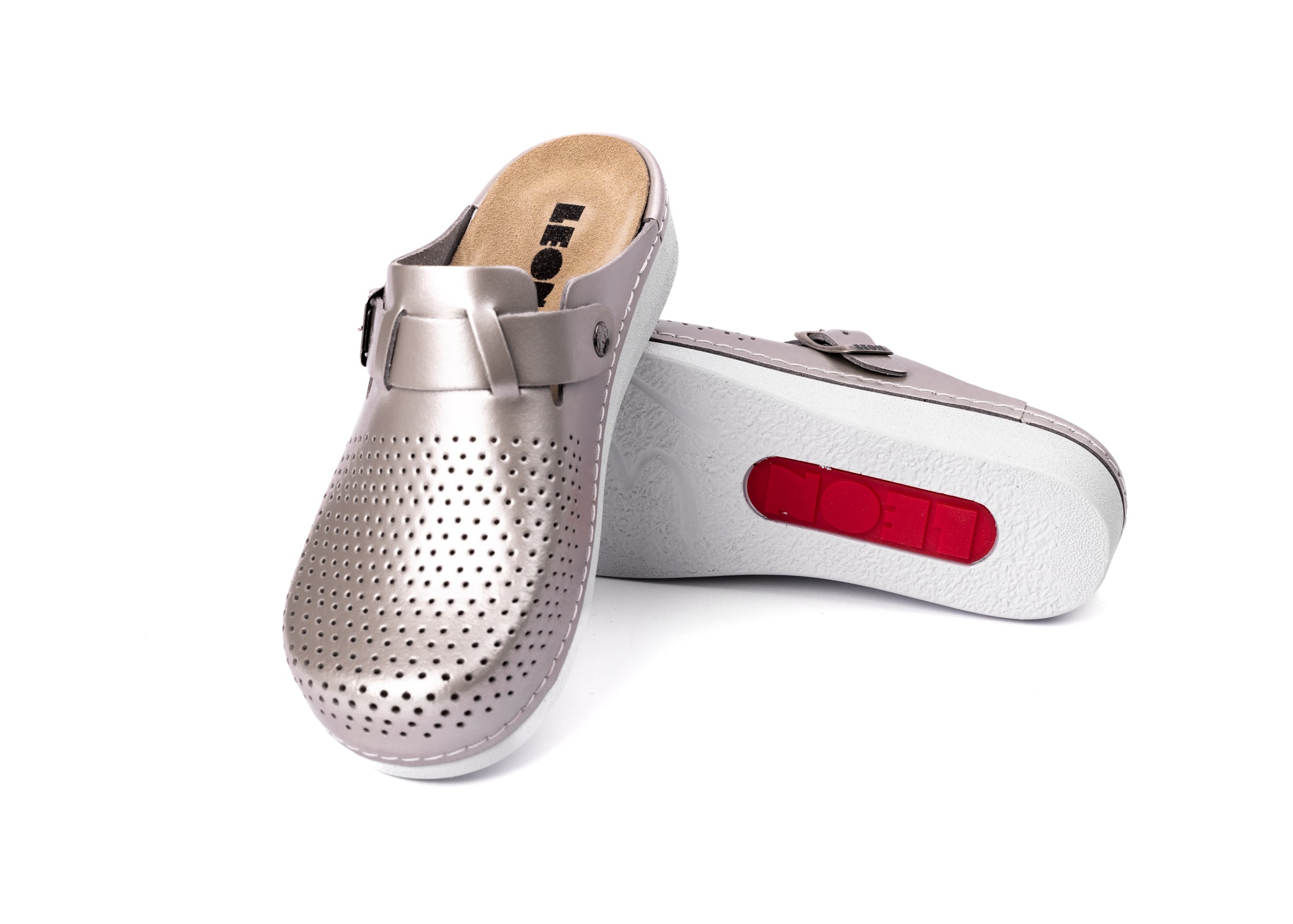 Nora IV Læder Clogs - Champagne