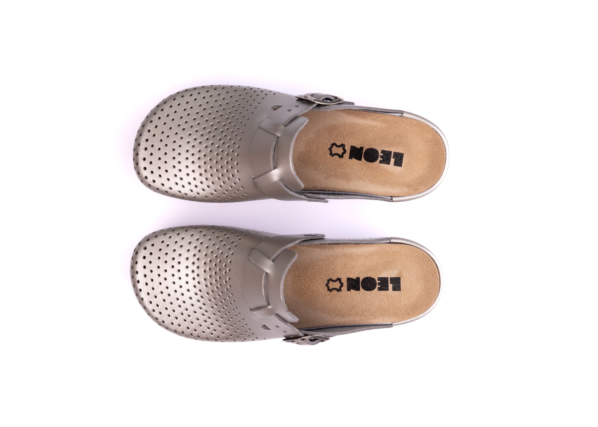 Nora IV Læder Clogs - Champagne