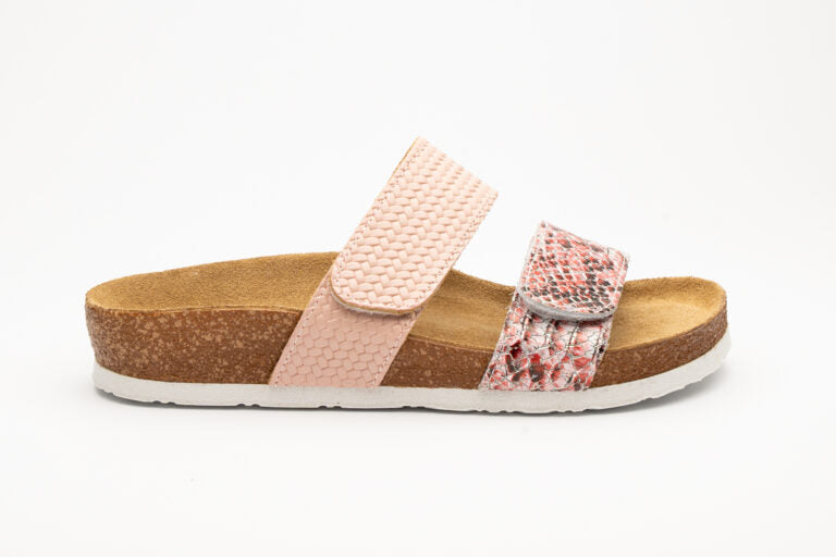 Atalanta Sandaler - Pink Slangeskindsmønstret