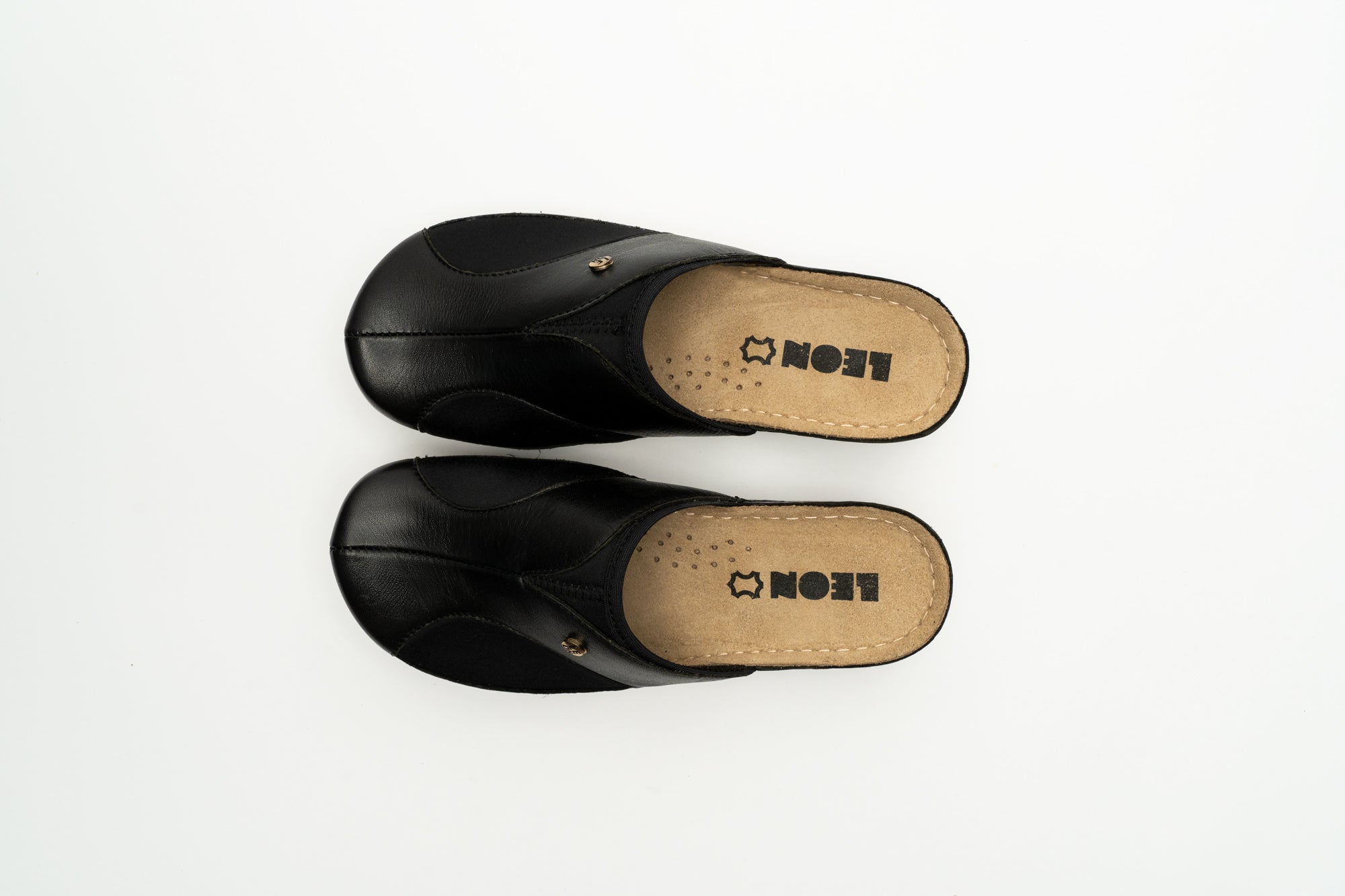 Aria - Dame Læder Clogs - Sort