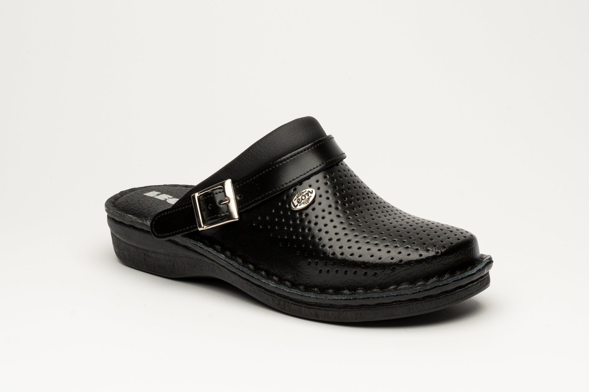 Vigo herre læder clogs - sort