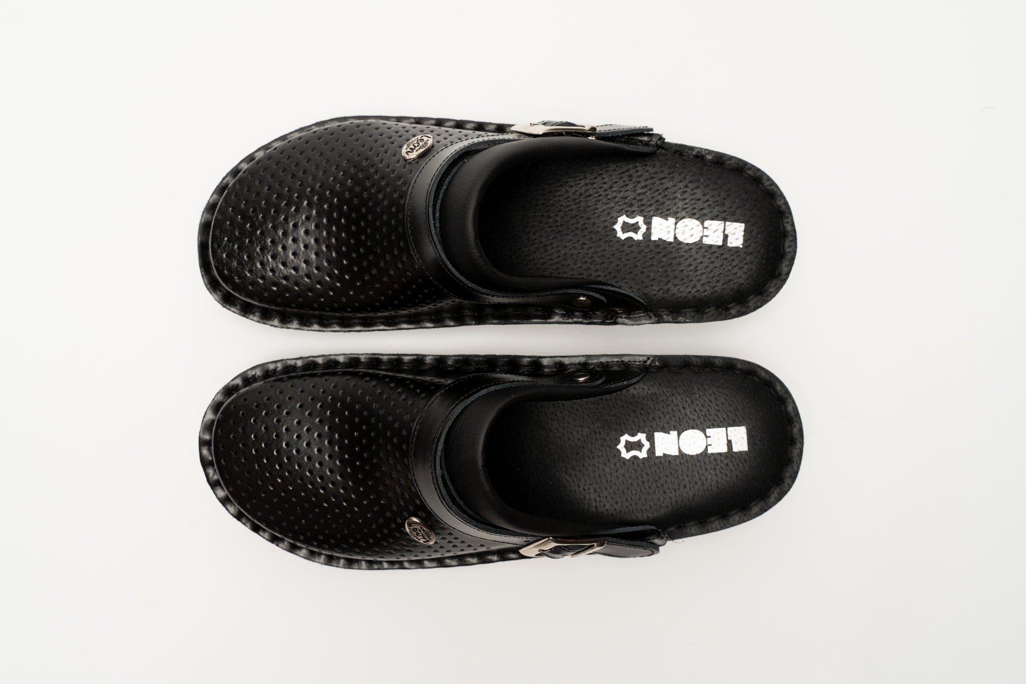 Vigo herre læder clogs - sort