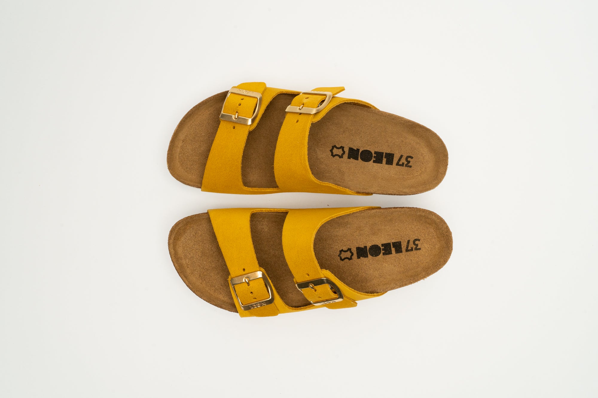 Anna dame sandaler i ruskind - gul