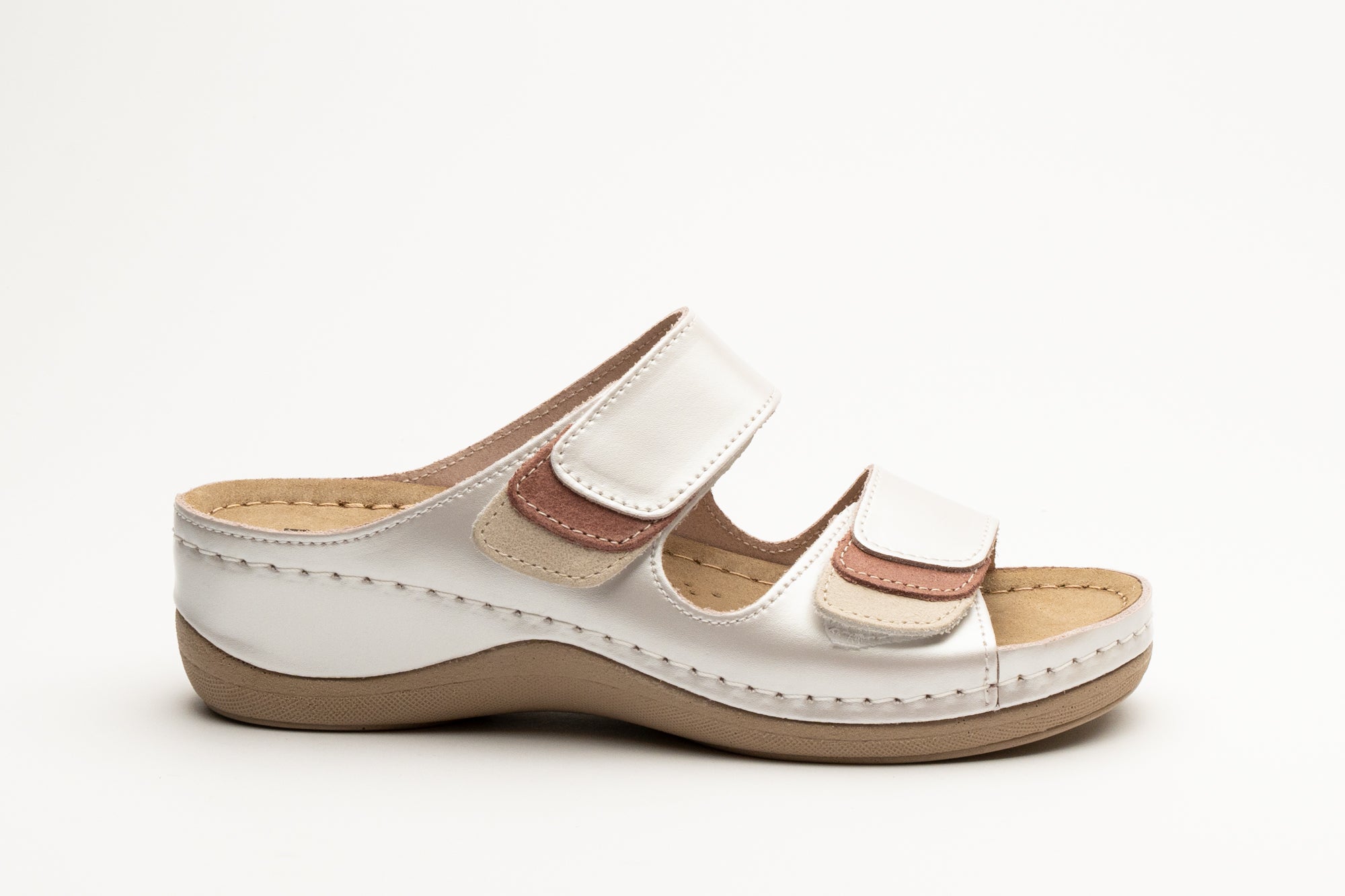 Lucia dame læder sandaler - perlemor