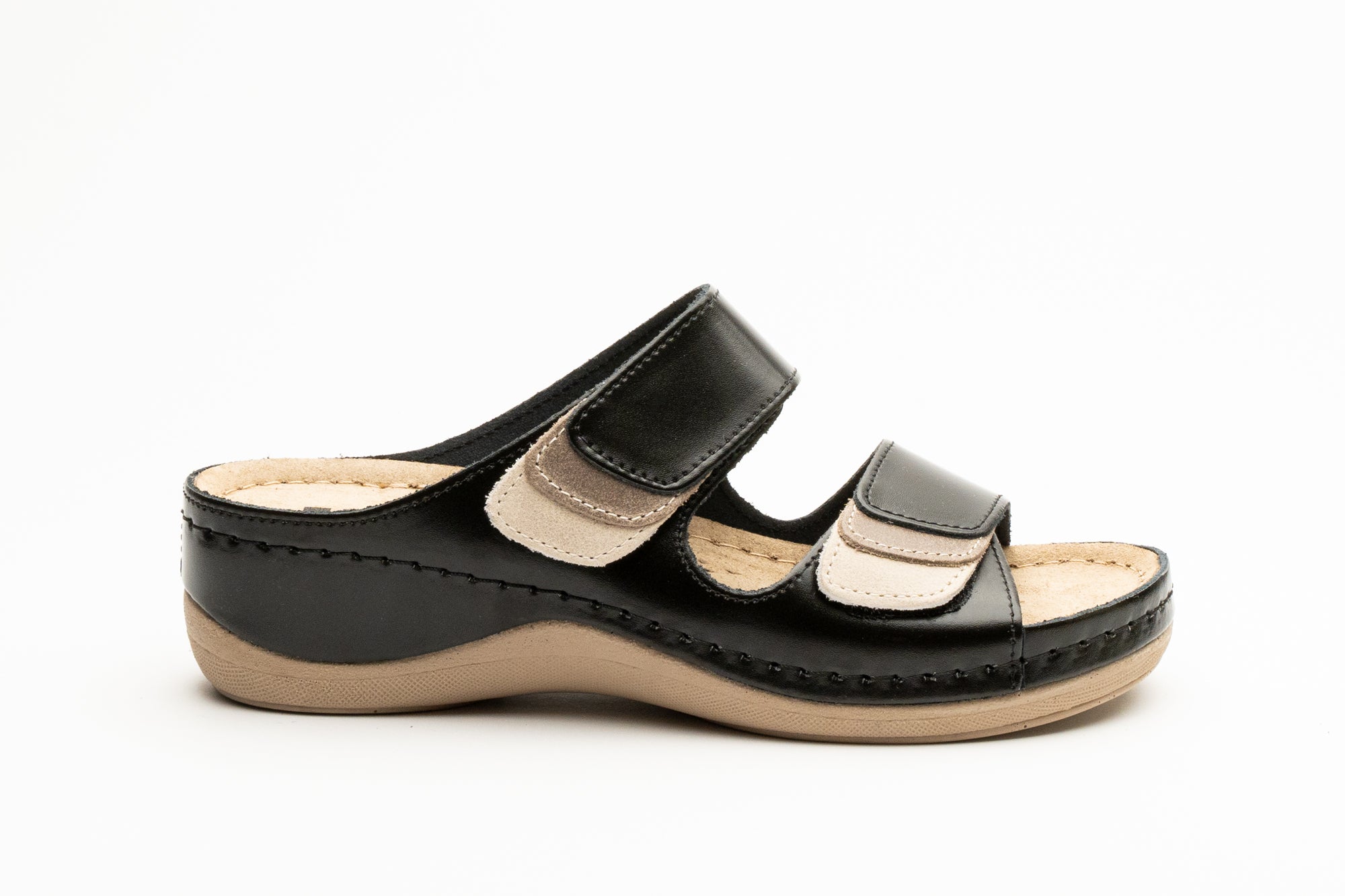 Lucia dame læder sandaler - sort