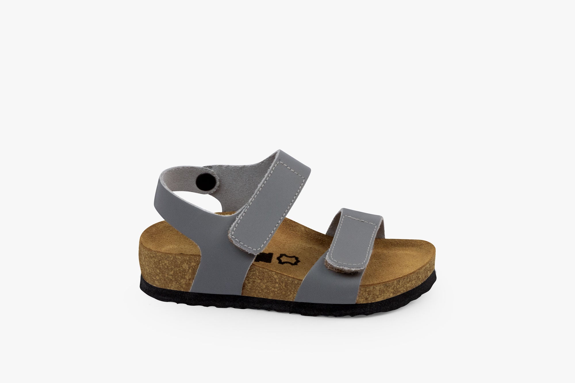 Kai børne læder sandal - grå