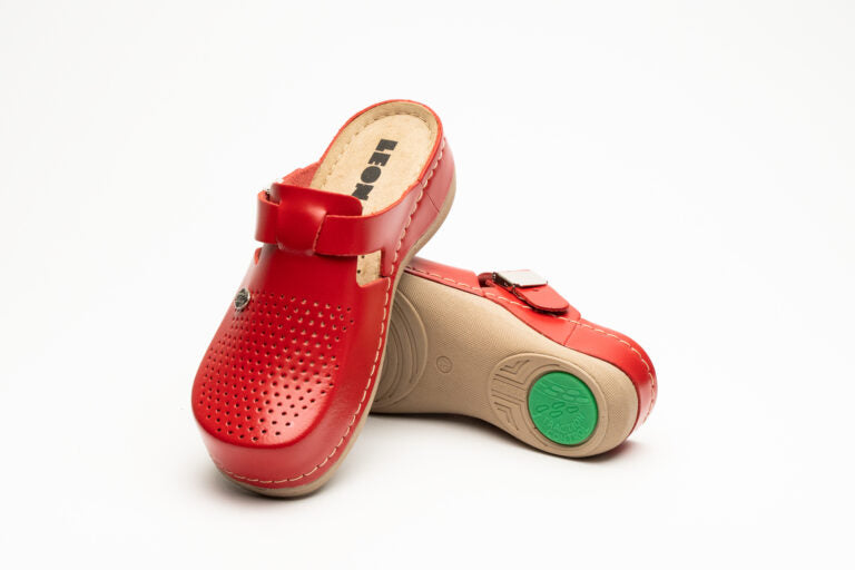 Lana Læder Clogs - Rød