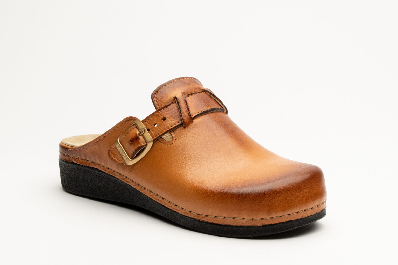 Nora I Læder Clogs - Brun